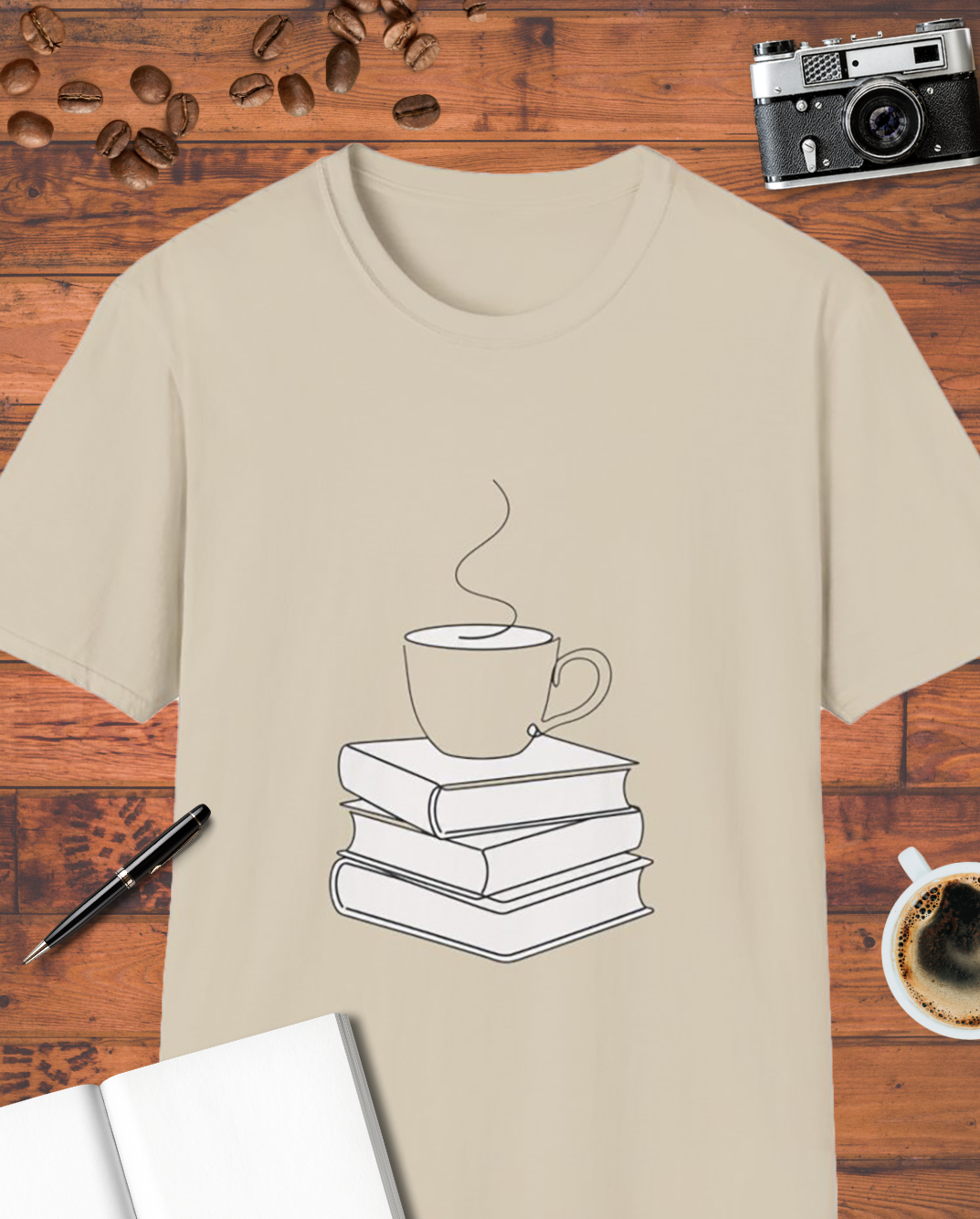 Coffee and Books Simple T-Shirt
