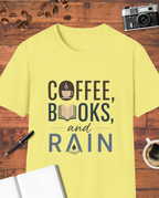 Coffee, Books, and Rain T-Shirt