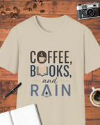 Coffee, Books, and Rain T-Shirt