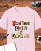 Coffee Cats & Books T-Shirt