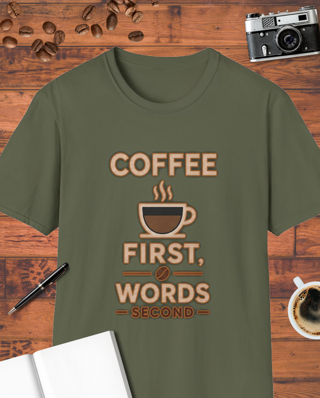 Coffee First, Words Second Graphic T-Shirt
