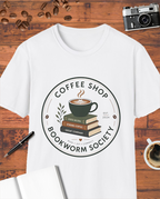 Coffee Shop Bookworm Society T-Shirt