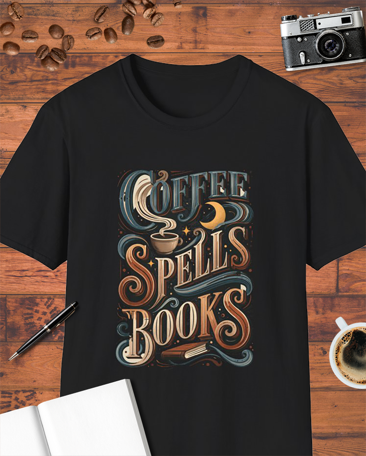 Coffee Spells Books T-Shirt