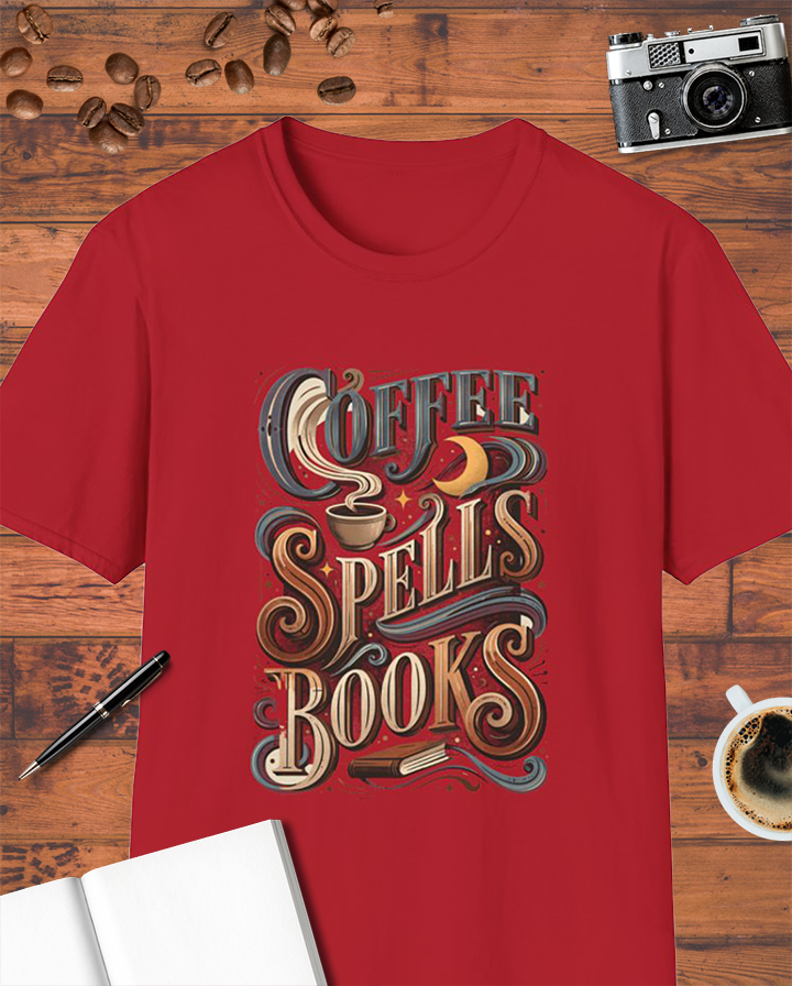 Coffee Spells Books T-Shirt
