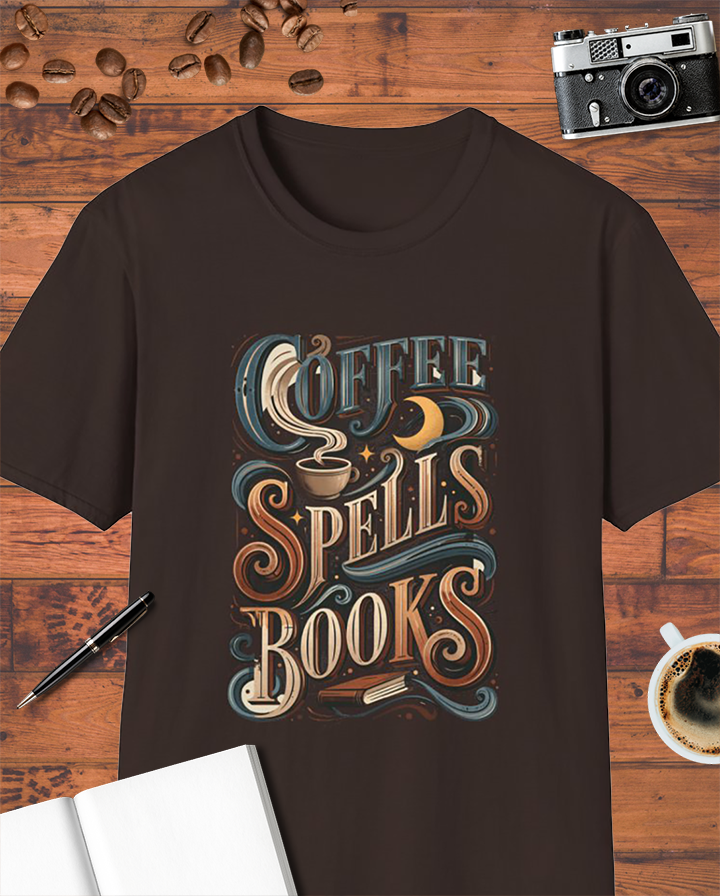 Coffee Spells Books T-Shirt