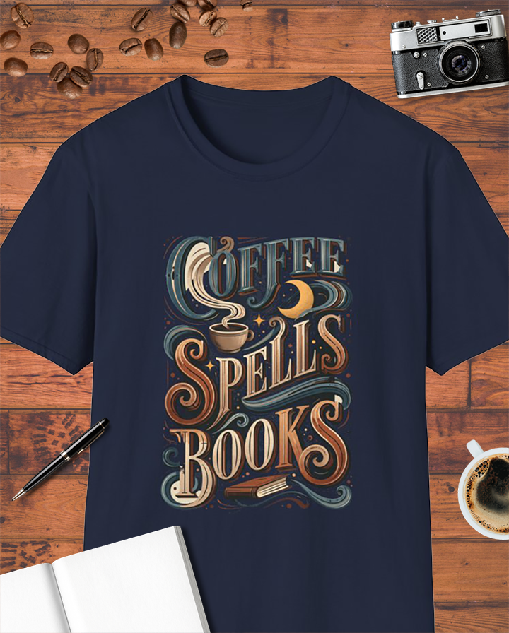 Coffee Spells Books T-Shirt