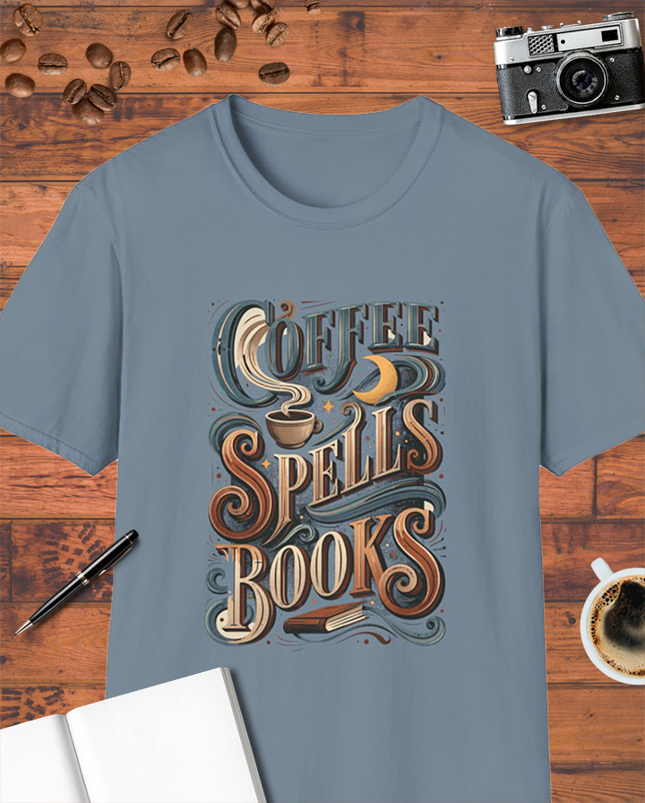 Coffee Spells Books T-Shirt