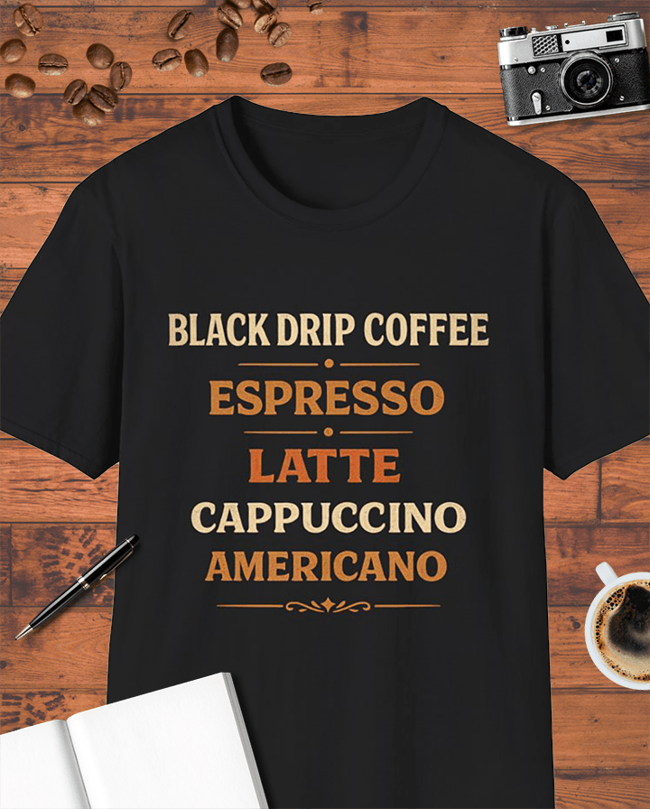 Coffee Types T-Shirt