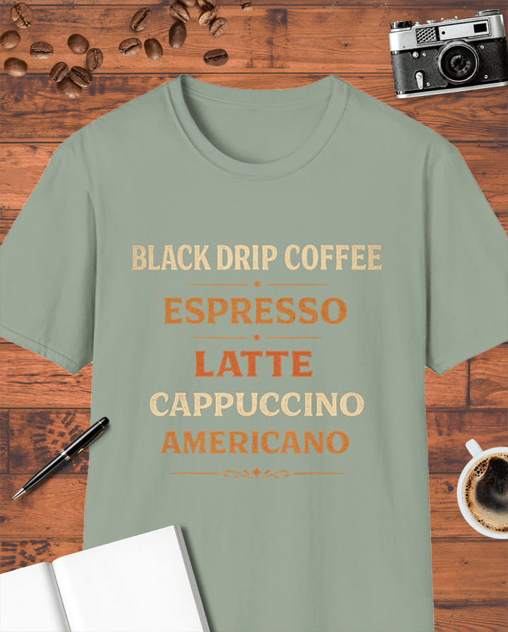Coffee Types T-Shirt