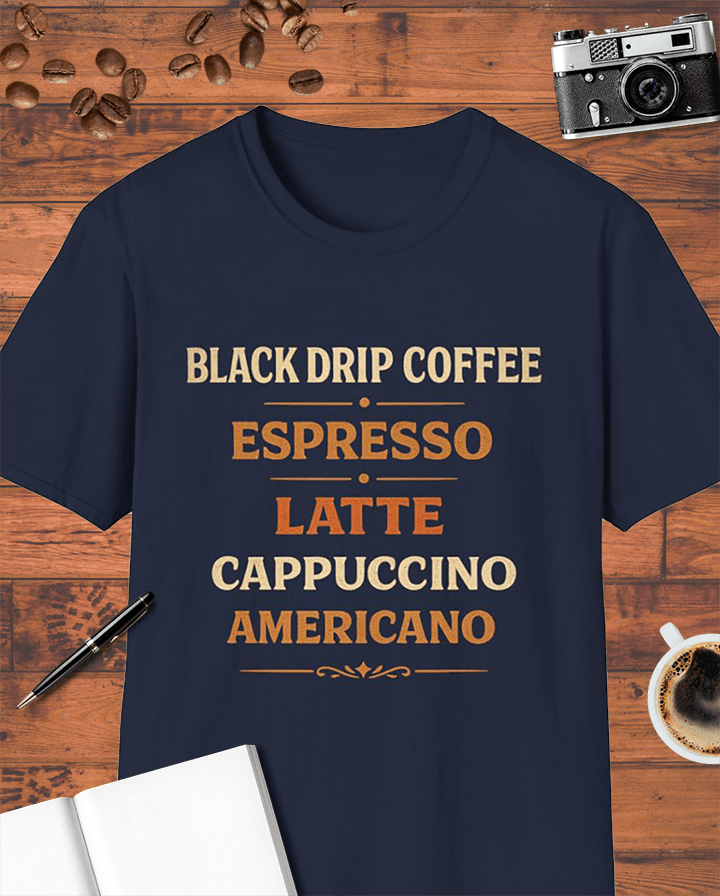 Coffee Types T-Shirt