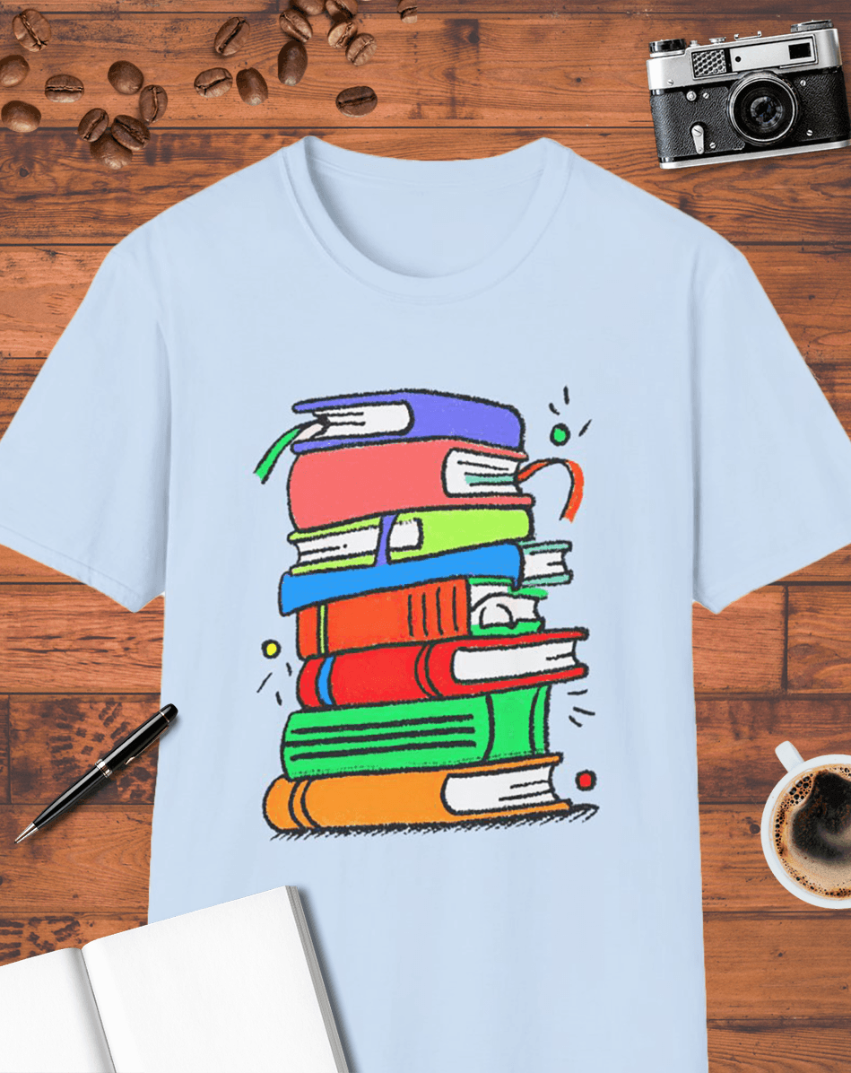 Colorful Book Stack T-Shirt