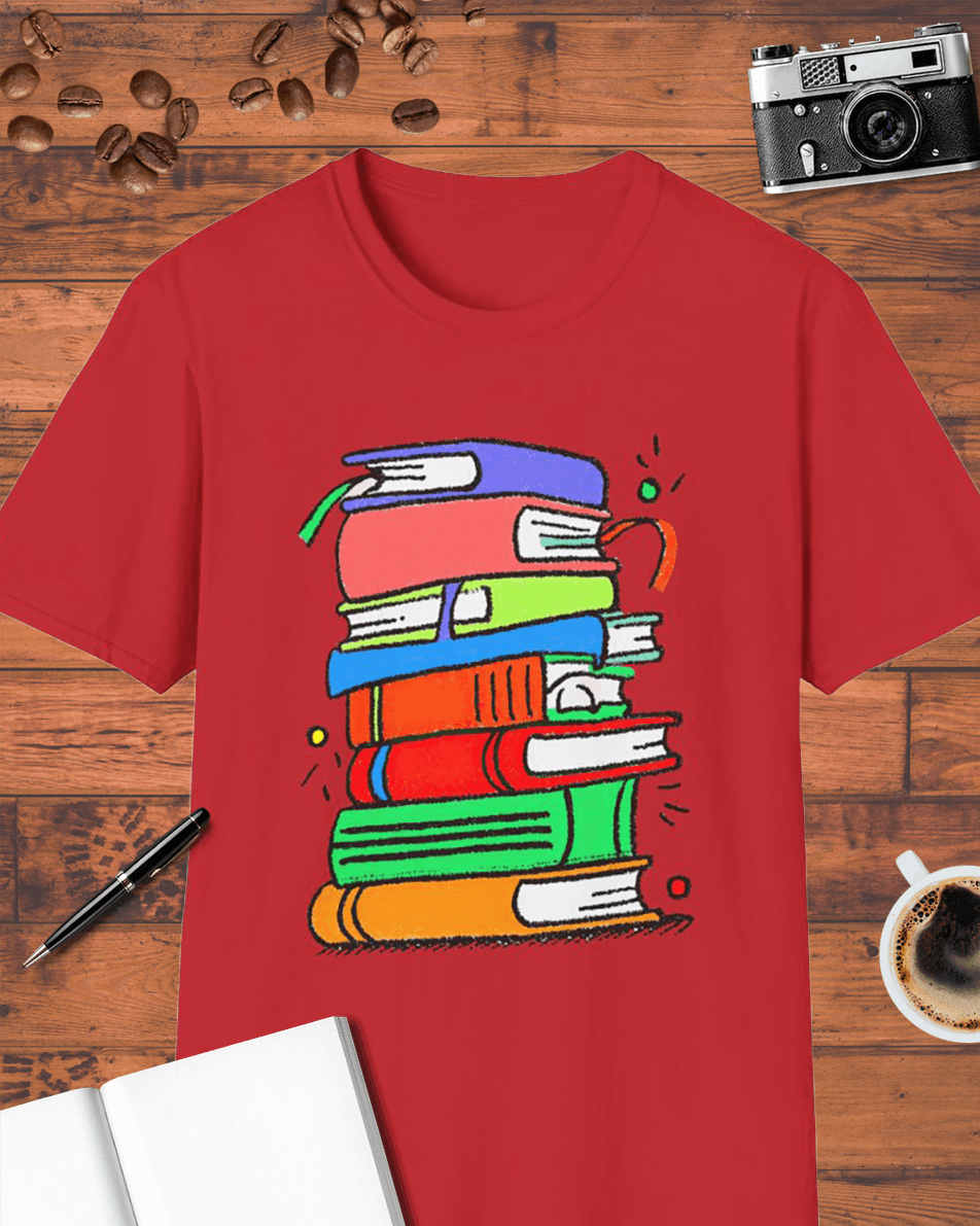 Colorful Book Stack T-Shirt