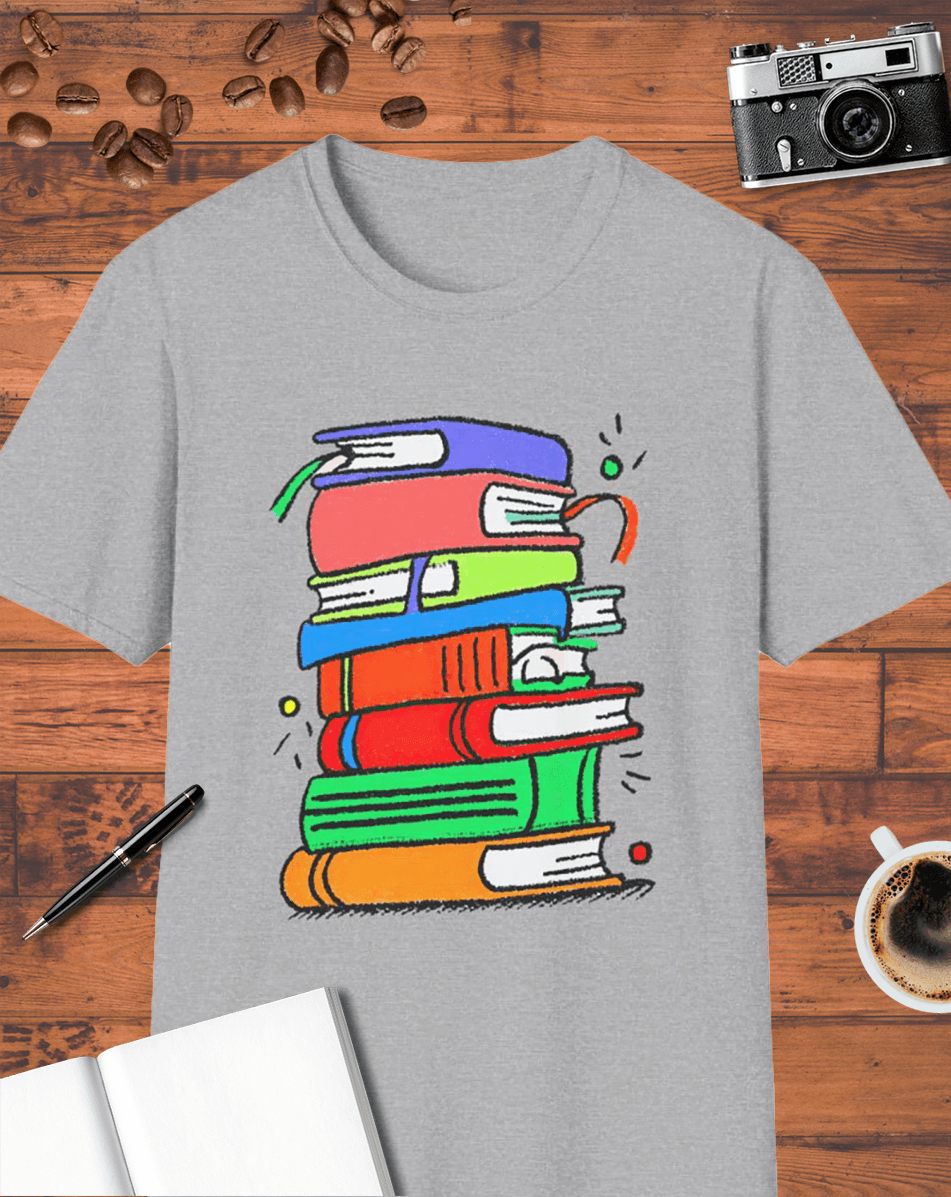 Colorful Book Stack T-Shirt