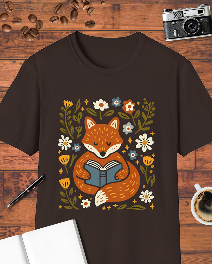 Cozy Reading Fox T-Shirt