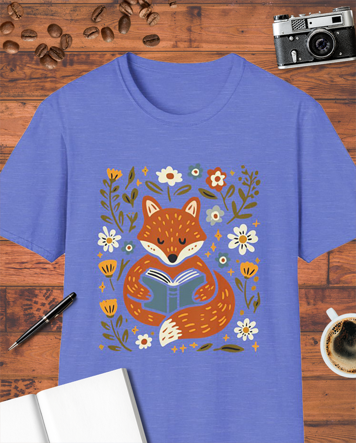 Cozy Reading Fox T-Shirt