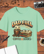 Dad Fuel: Coffee & Books T-Shirt