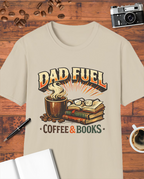 Dad Fuel: Coffee & Books T-Shirt