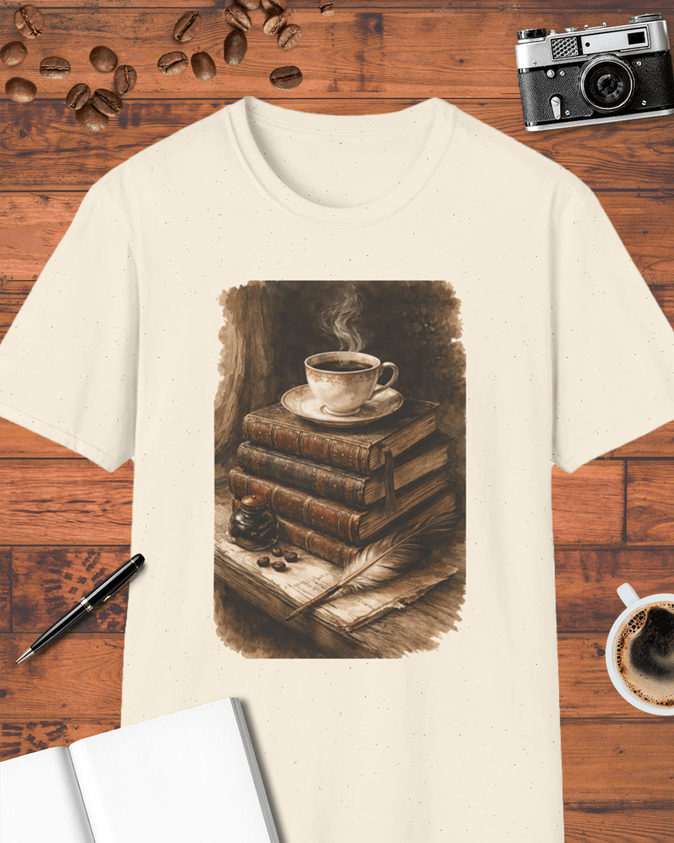 Dark Academia Coffee & Books T-Shirt