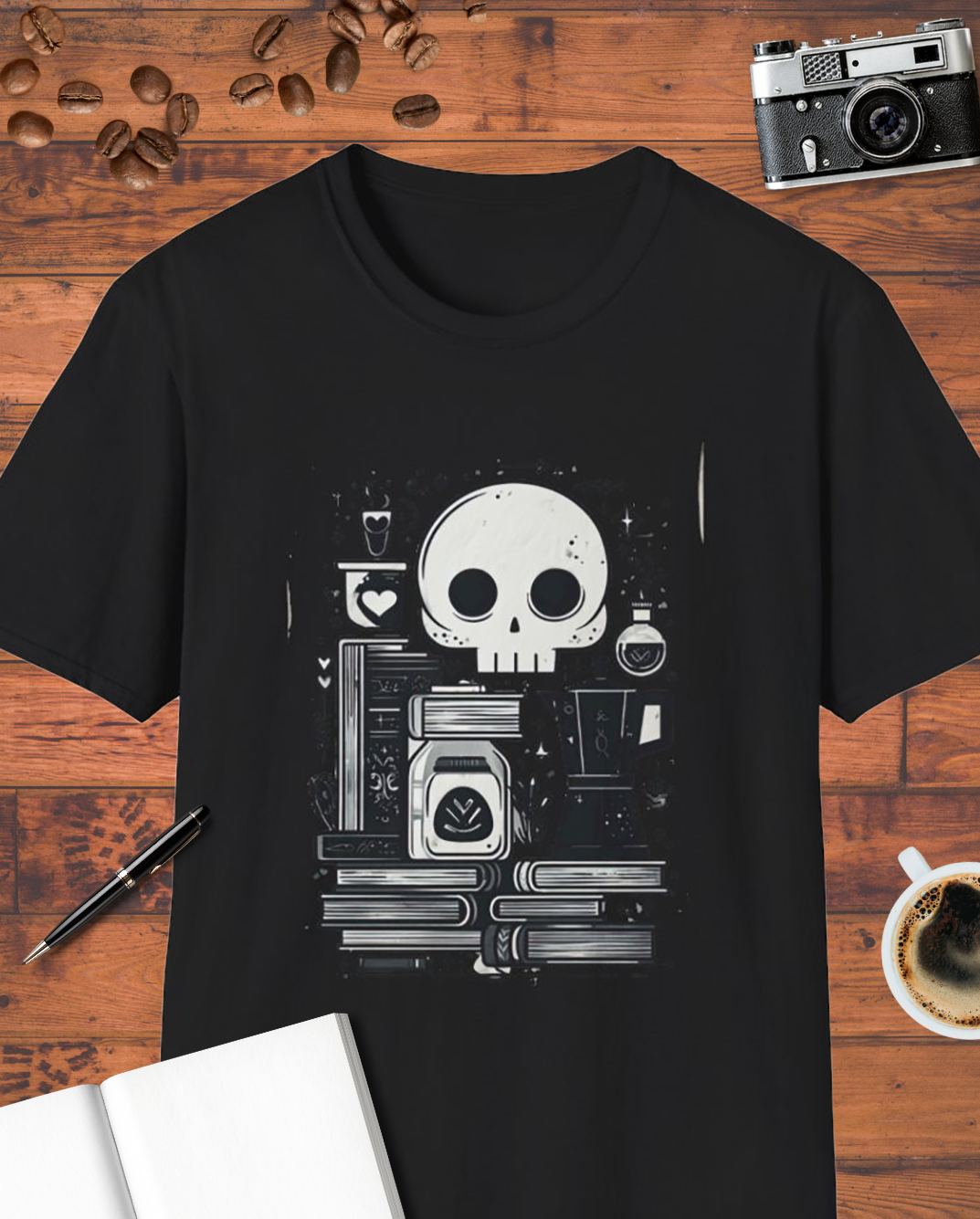 Dark Academia Coffee & Books T-Shirt