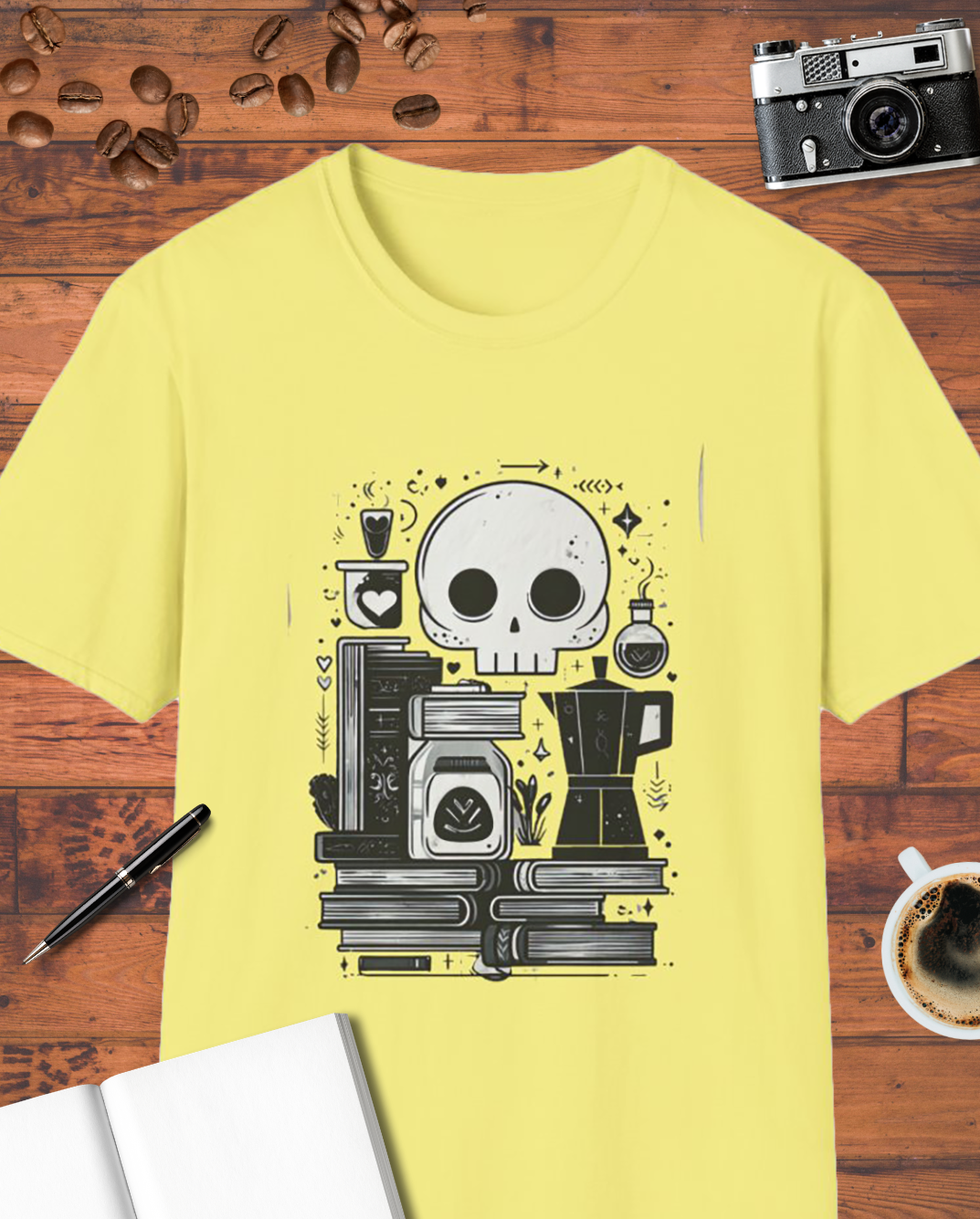 Dark Academia Coffee & Books T-Shirt