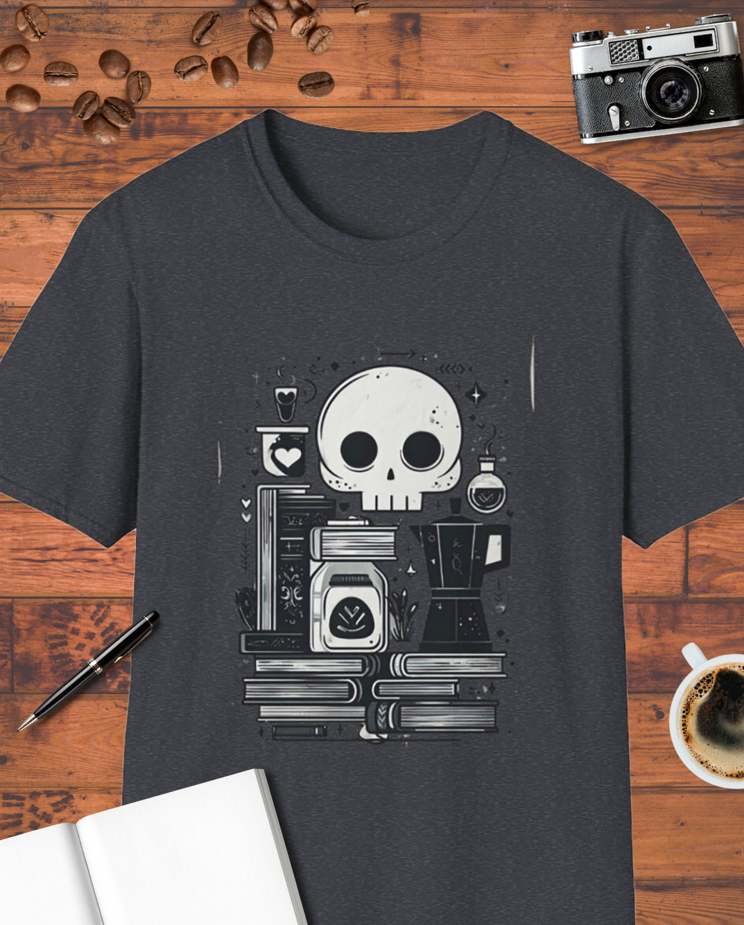 Dark Academia Coffee & Books T-Shirt