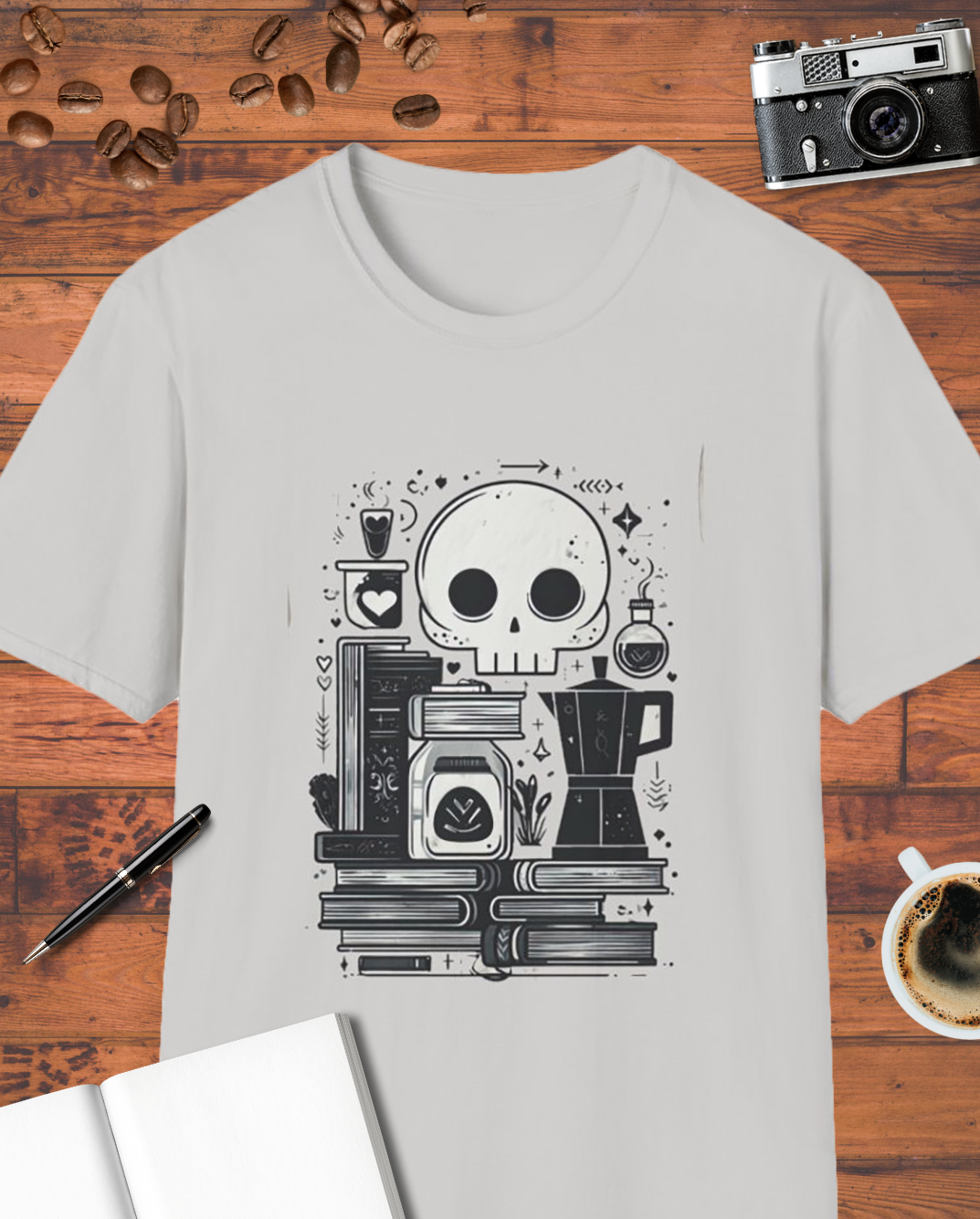 Dark Academia Coffee & Books T-Shirt