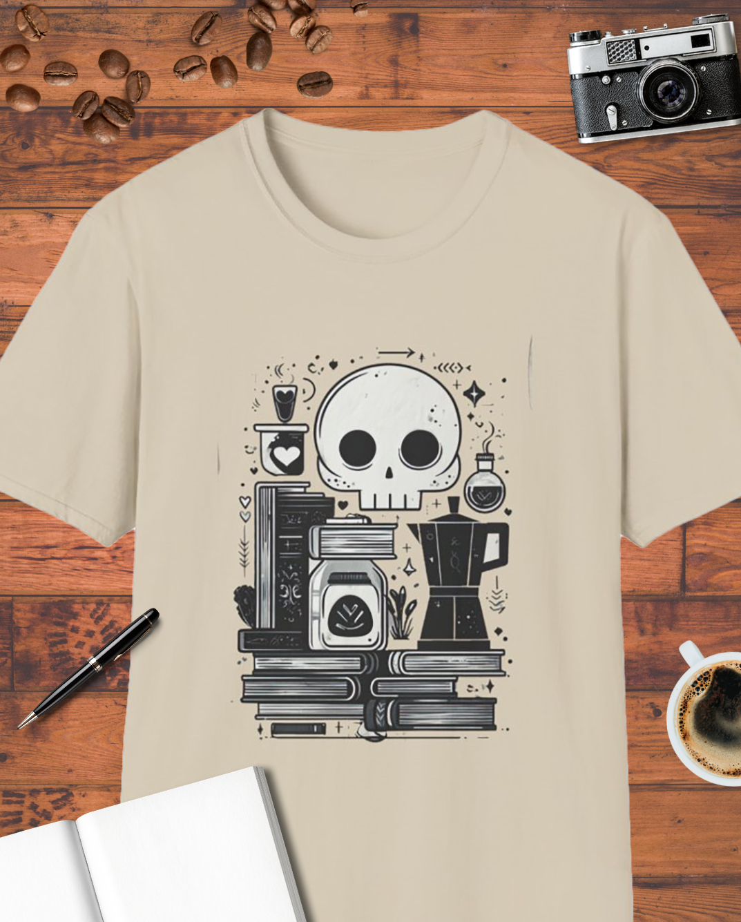 Dark Academia Coffee & Books T-Shirt