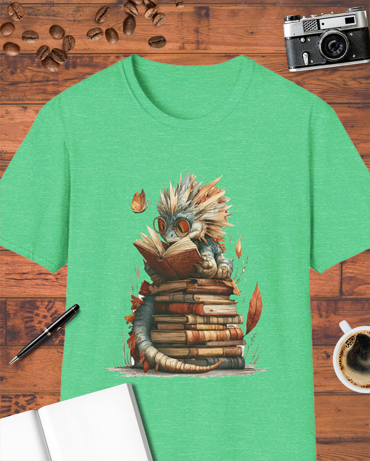 Dragon Reading Book T-Shirt