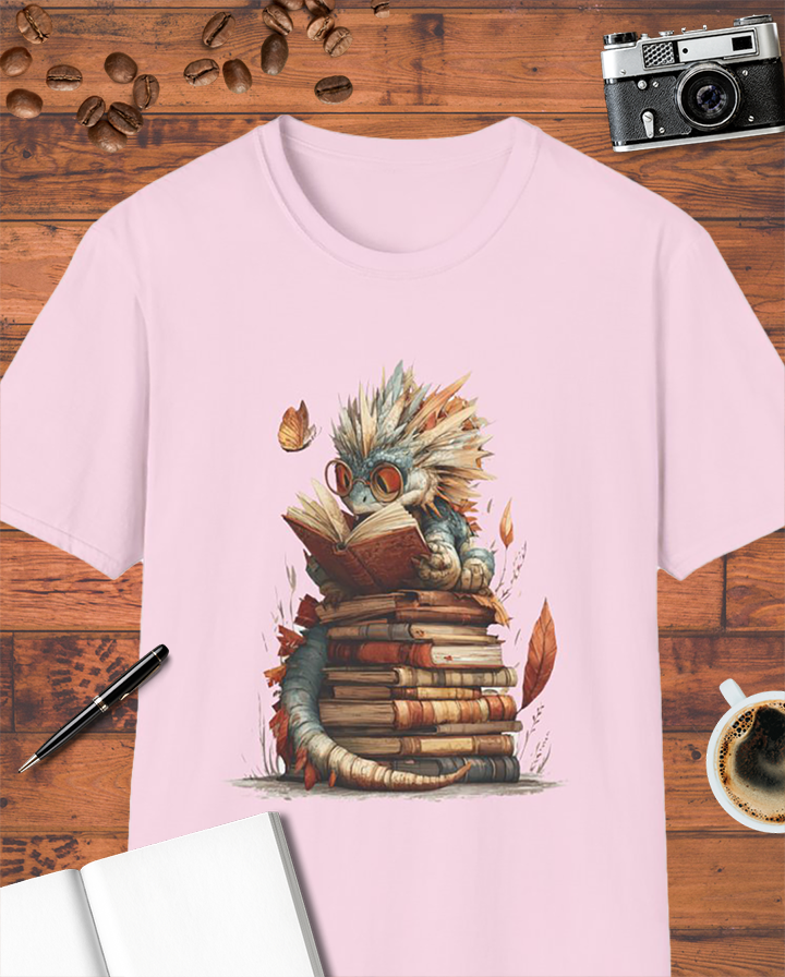 Dragon Reading Book T-Shirt