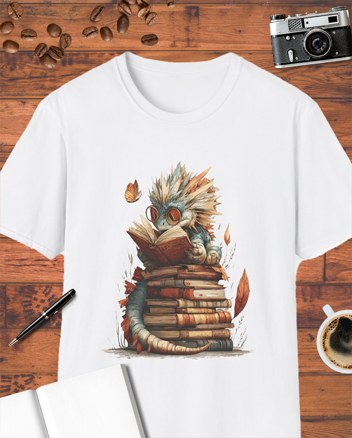 Dragon Reading Book T-Shirt