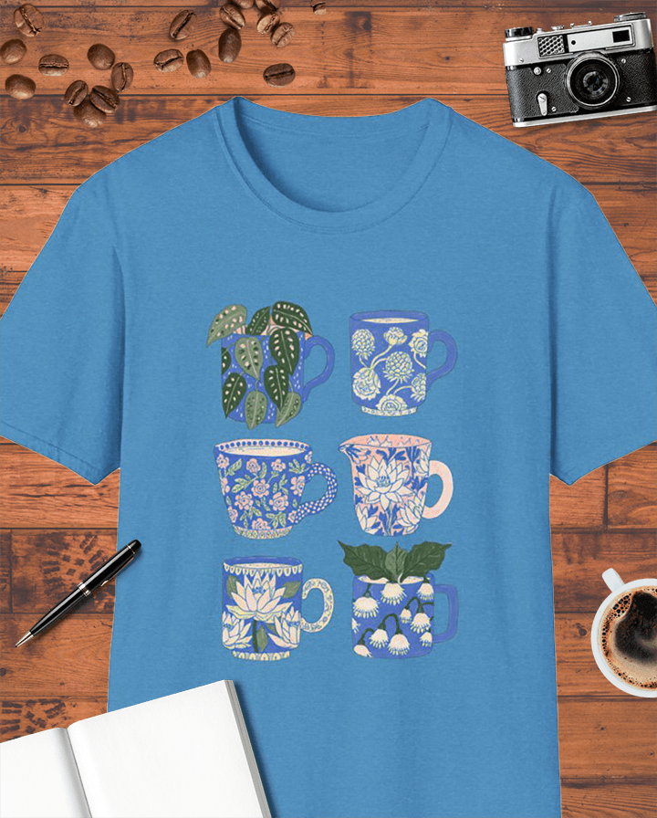 Floral Cottagecore Coffee Cups T-Shirt