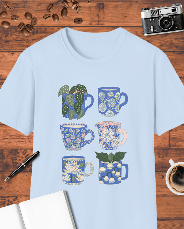 Floral Cottagecore Coffee Cups T-Shirt