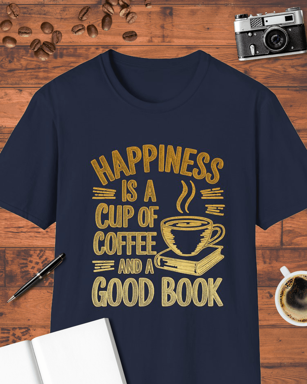 Happiness Is a Cup of Coffee and a Good Book T-Shirt