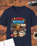 I Love Books & Coffee T-Shirt