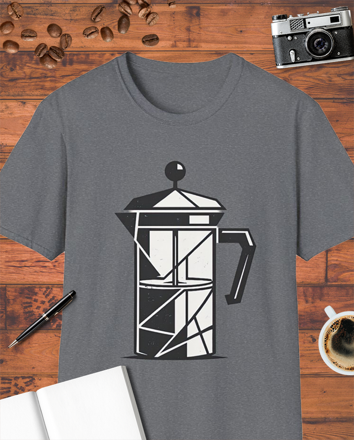 Modern Geometric French Press T-Shirt