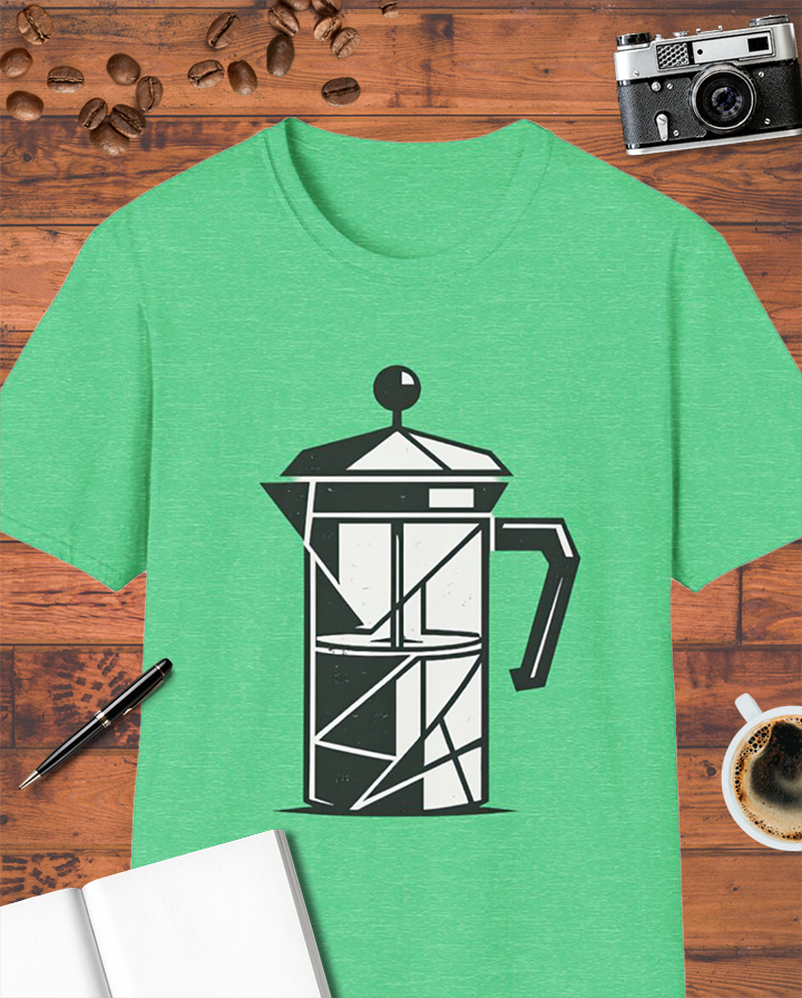 Modern Geometric French Press T-Shirt