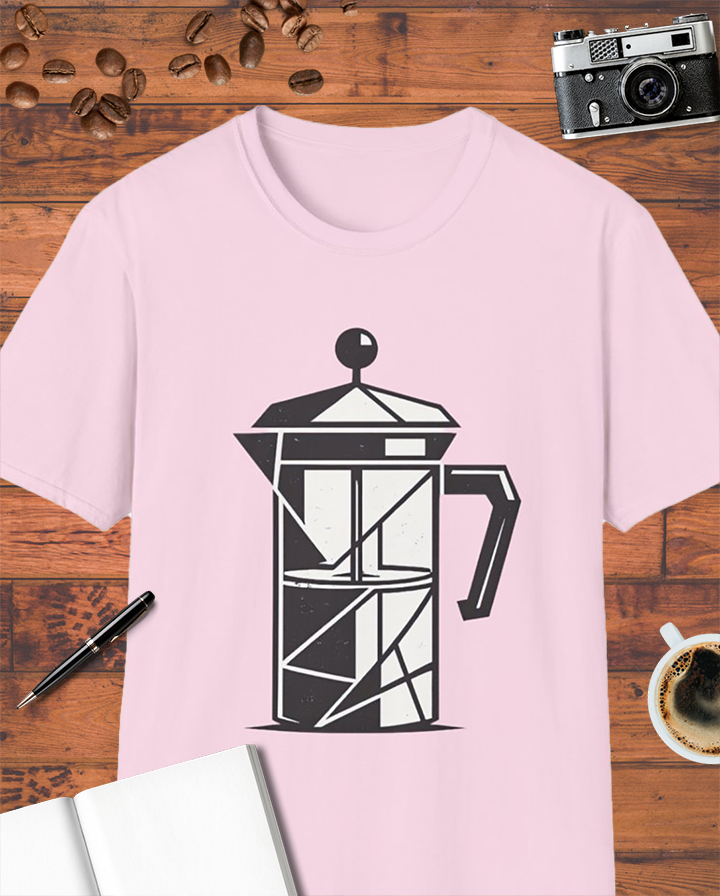 Modern Geometric French Press T-Shirt