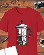 Modern Geometric French Press T-Shirt