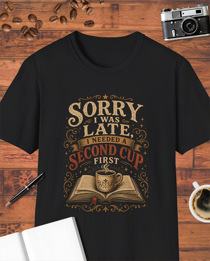 Sorry I Was Late I Needed a Second Cup First T-Shirt