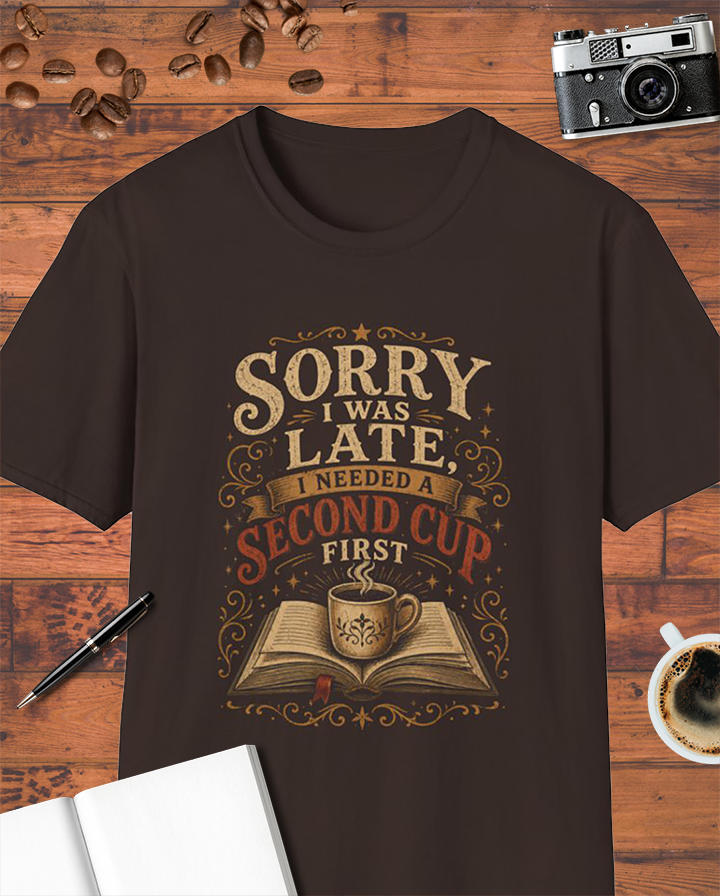 Sorry I Was Late I Needed a Second Cup First T-Shirt