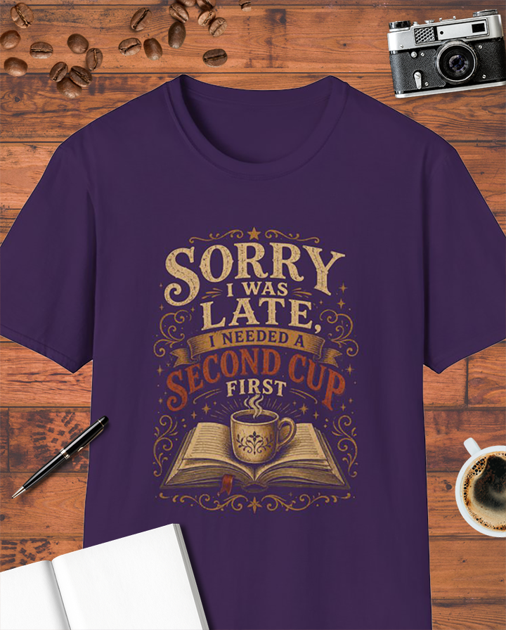 Sorry I Was Late I Needed a Second Cup First T-Shirt