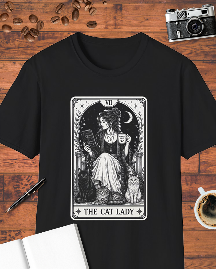 The Cat Lady Tarot Card T-Shirt