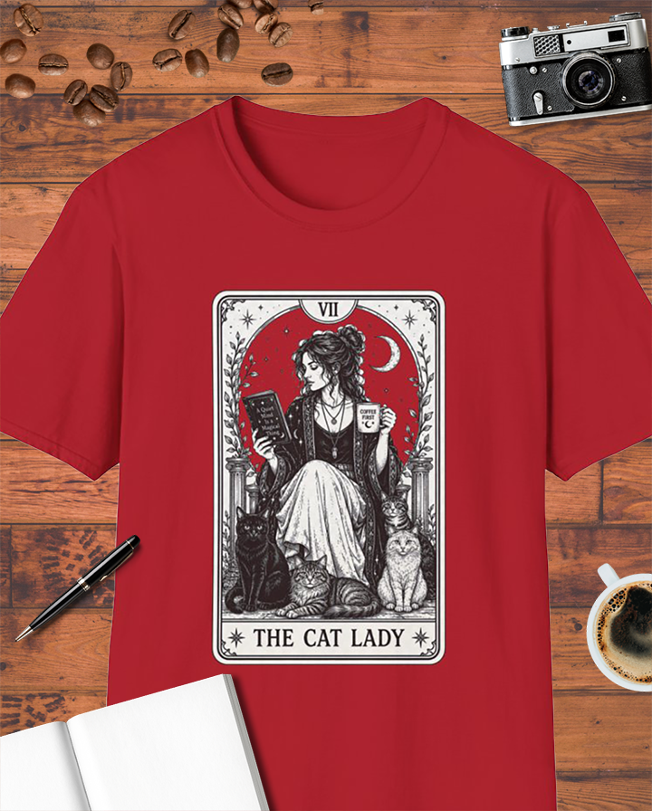 The Cat Lady Tarot Card T-Shirt