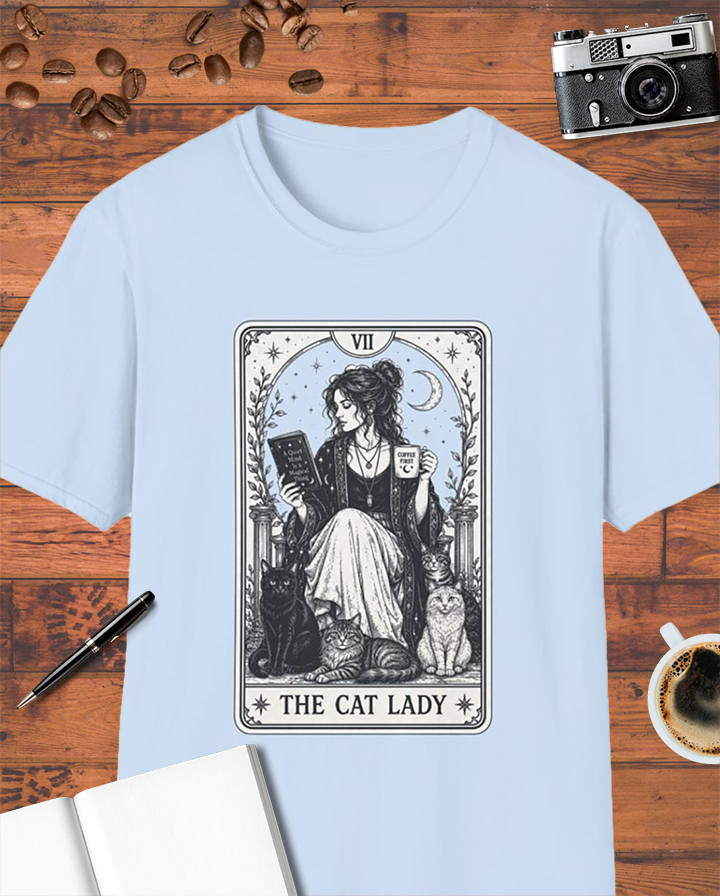 The Cat Lady Tarot Card T-Shirt
