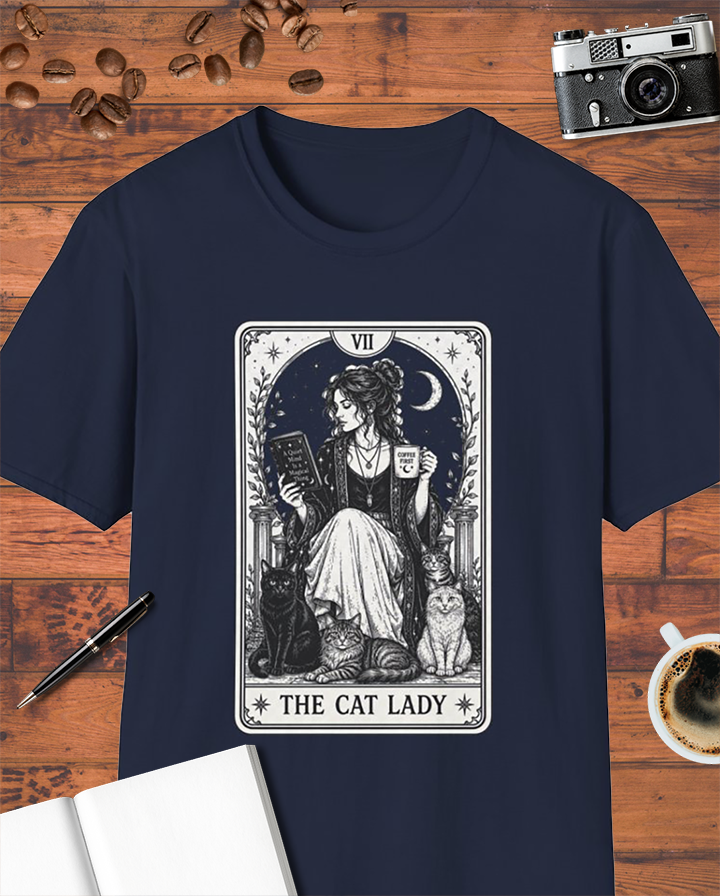 The Cat Lady Tarot Card T-Shirt