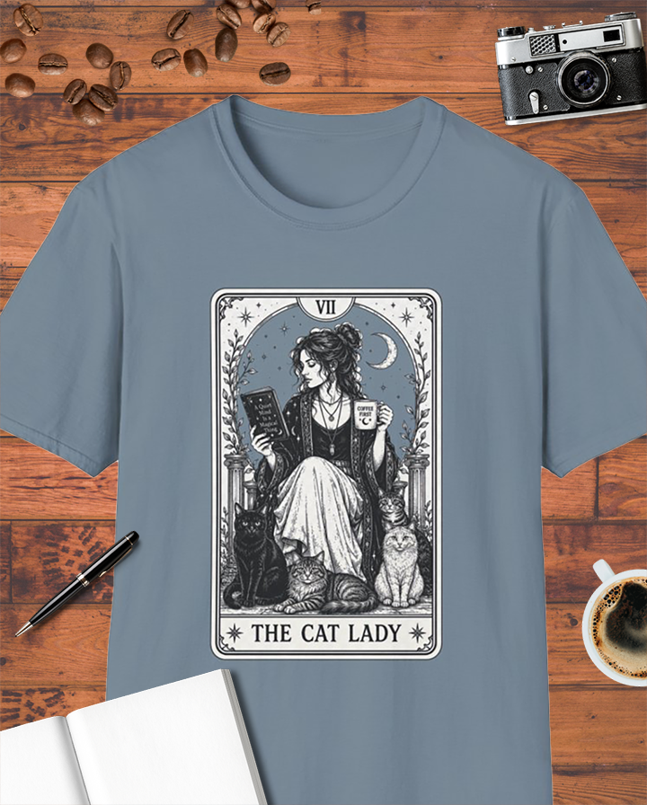 The Cat Lady Tarot Card T-Shirt