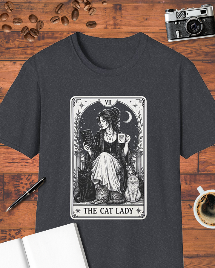 The Cat Lady Tarot Card T-Shirt