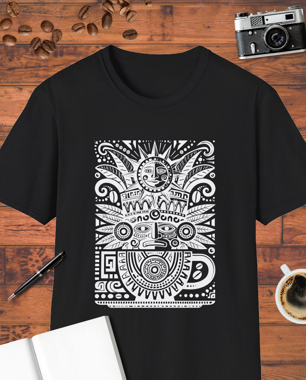Tribal Coffee Art T-Shirt