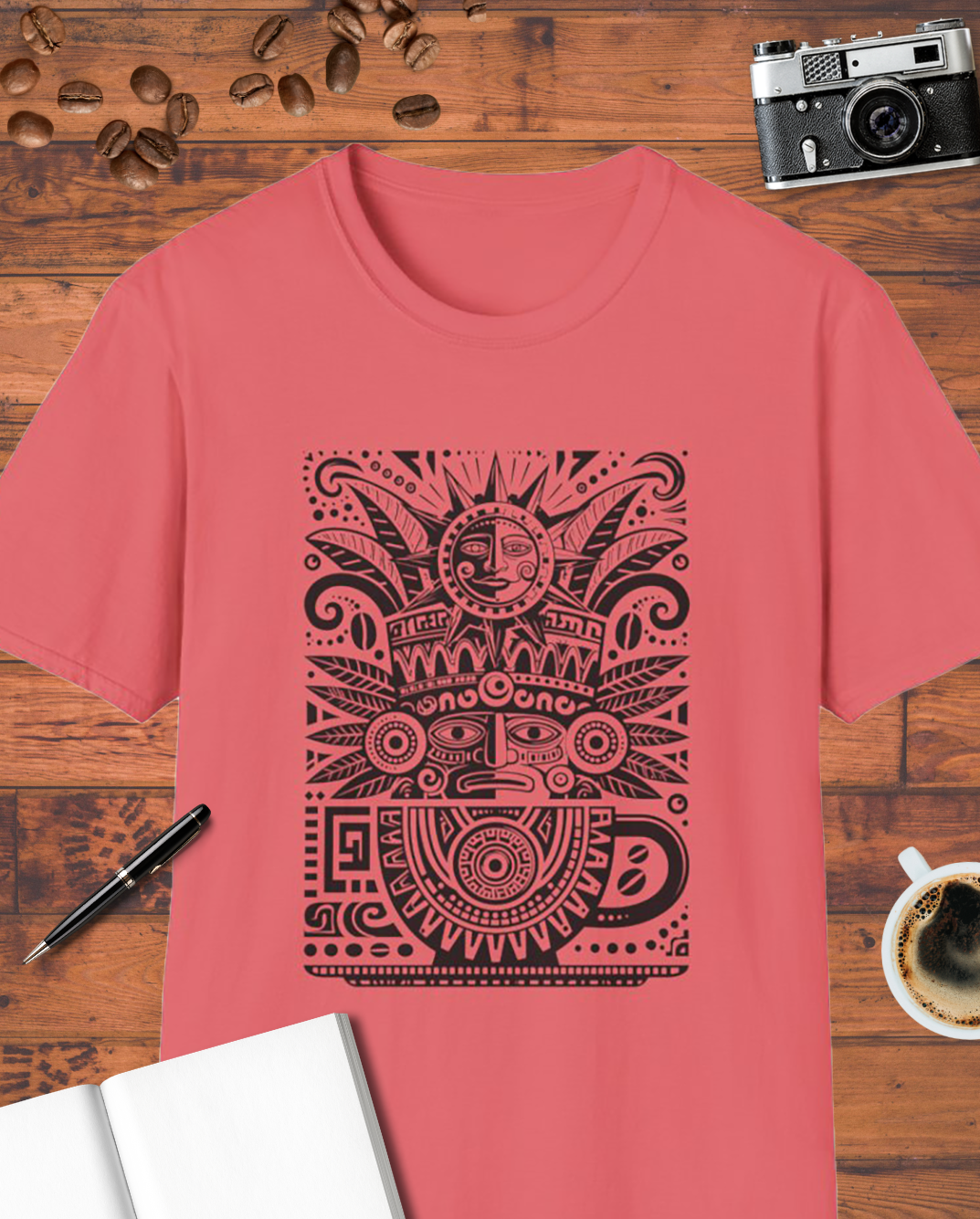 Tribal Coffee Art T-Shirt