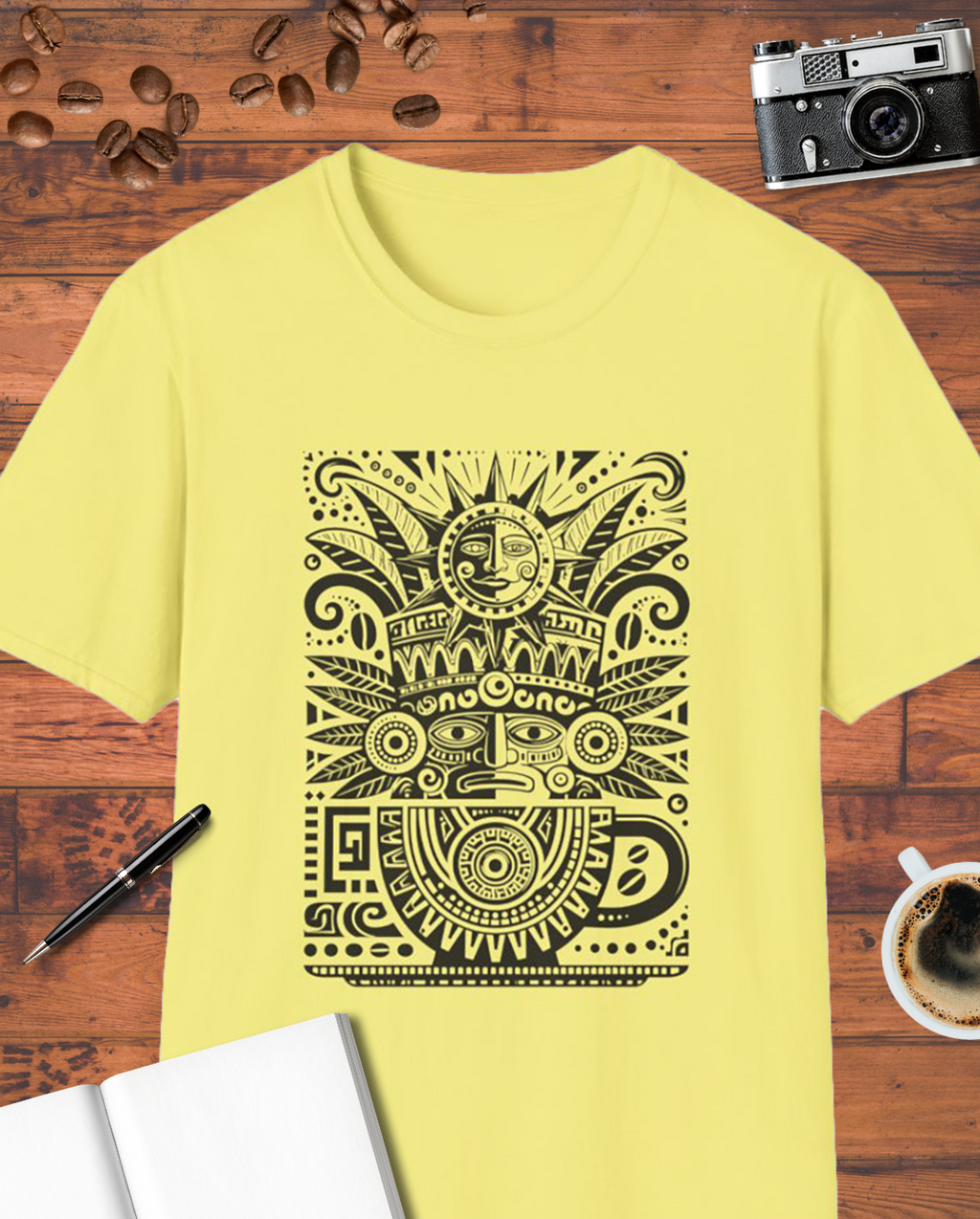 Tribal Coffee Art T-Shirt